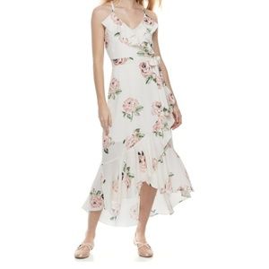 Disney floral ruffle midi dress